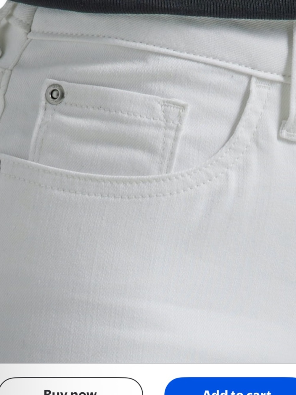 Lee White Cuffed Mid-Rise Jean Shorts - Picture 4 of 8